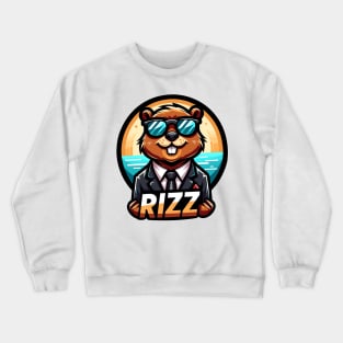 Rizz Bober | Polish Beaver | Bóbr | Slav | Slavic | Funny gamer meme | Meme from Poland | Streaming | Rizzard Rizz god Rizzler W Riz Crewneck Sweatshirt